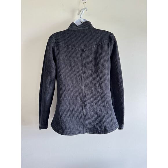 Crane & Lion Quilted Half Zip Pullover Gray Size 6 Cotton Blend Long Sleeve - Picture 6 of 6